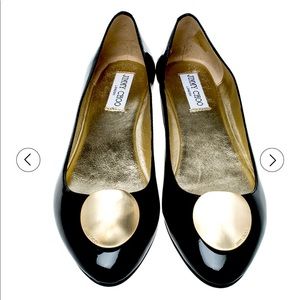 Jimmy Choo Black Wray Patent Leather Ballet Flat